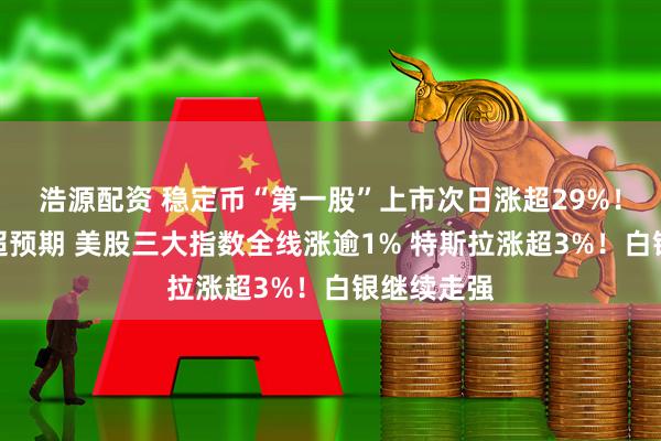 浩源配资 稳定币“第一股”上市次日涨超29%！非农数据超预期 美股三大指数全线涨逾1% 特斯拉涨超3%！白银继续走强